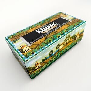 Vintage Kleenex Expressions 2000 Americana Folk Art Facial Tissues 145 Ct 2 Ply